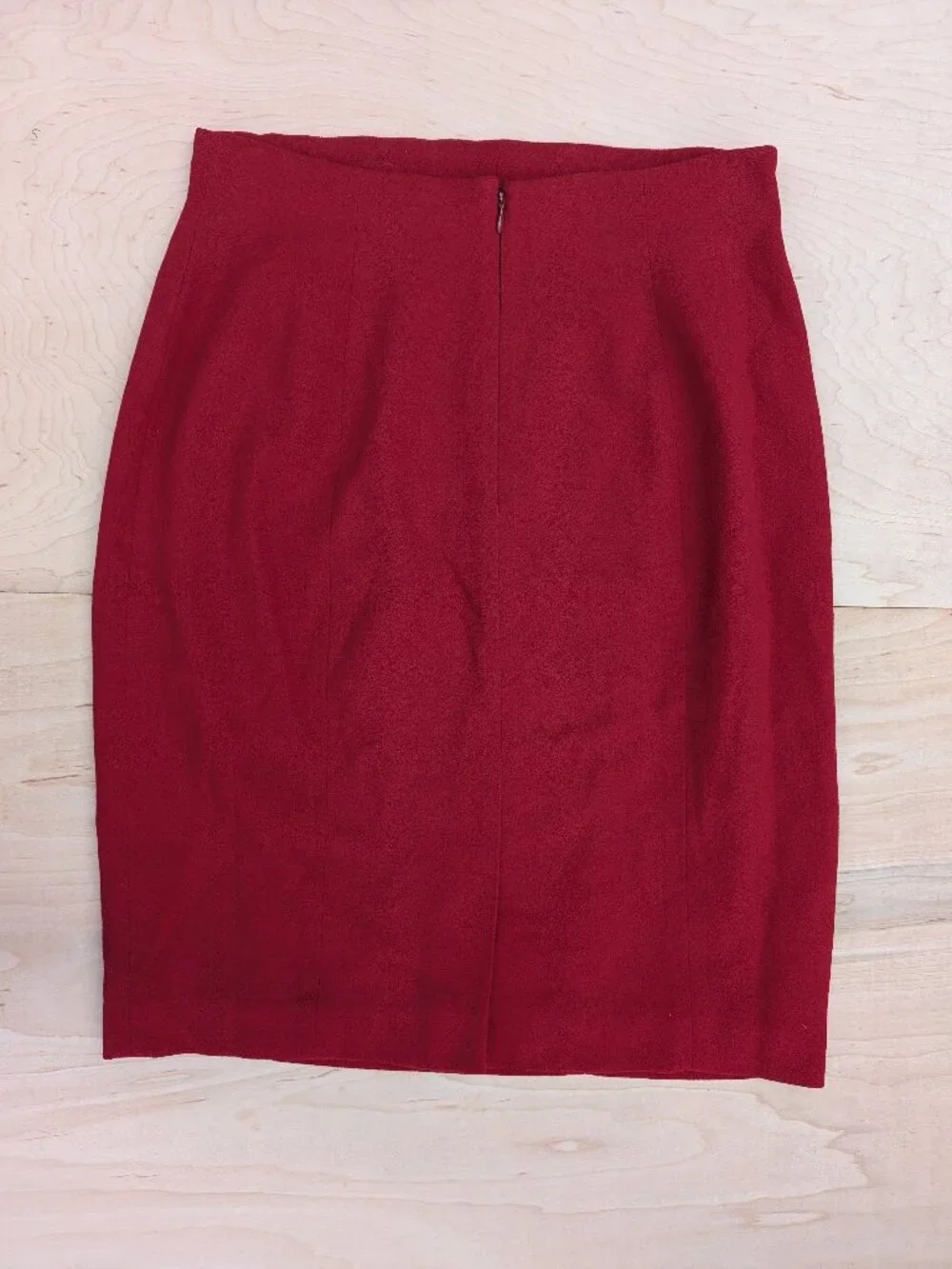 Vintage Christian Dior Boutique Red Wool Skirt Suit Set Military Style Size 10